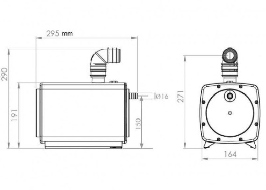 Канализационный насос SANIFLOOR 1 (для кафельного покрытия)