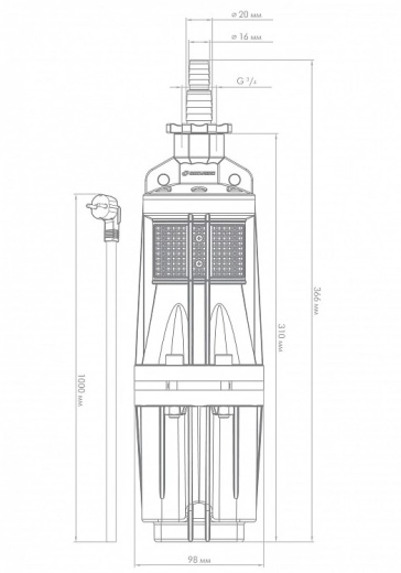 Погружной насос КАЧАН 20/60 - 10м