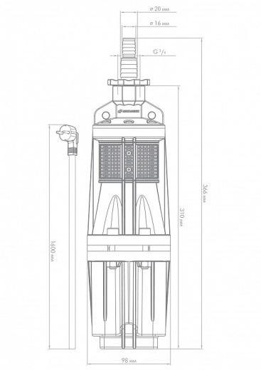 Погружной насос КАЧАН 20/60 - 16м